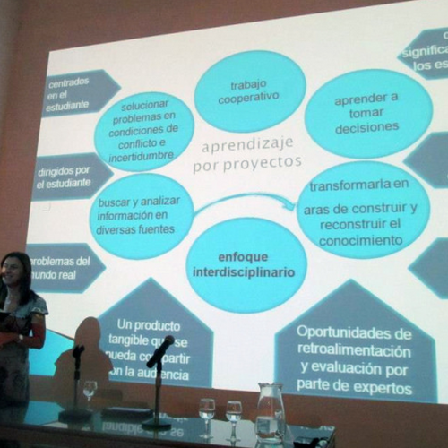 En el Encuentro Internacional de Educación de Fundación Telefónica, presentando el modelo de ABP del Colegio Newlands