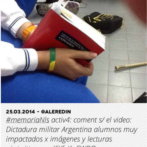Eventos tuiteros en la escuela secundaria